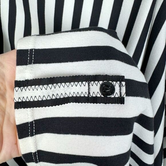 LULULEMON | *RARE* Black & White Apex Stripe Zip Vinyasa Scarf One Size Fits All - Picture 8 of 8